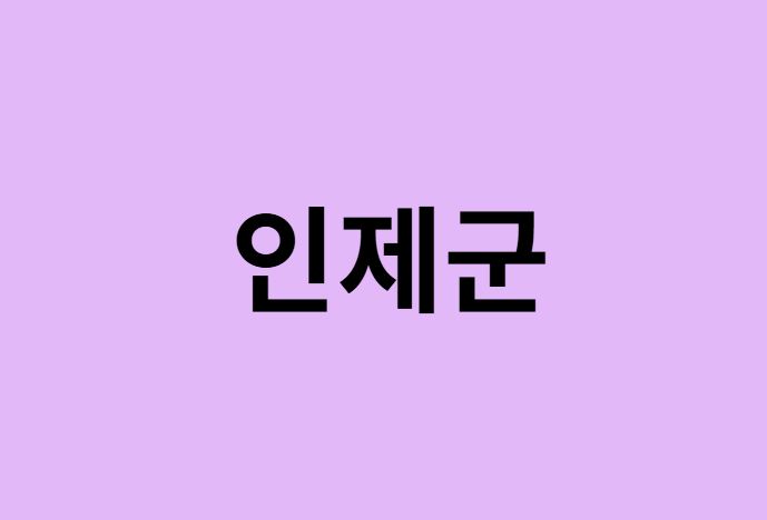 인제군 벚꽃 명소