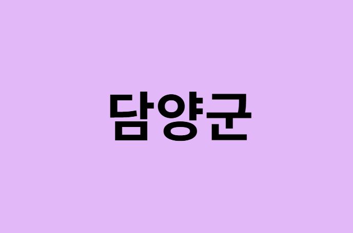 담양군 벚꽃 명소