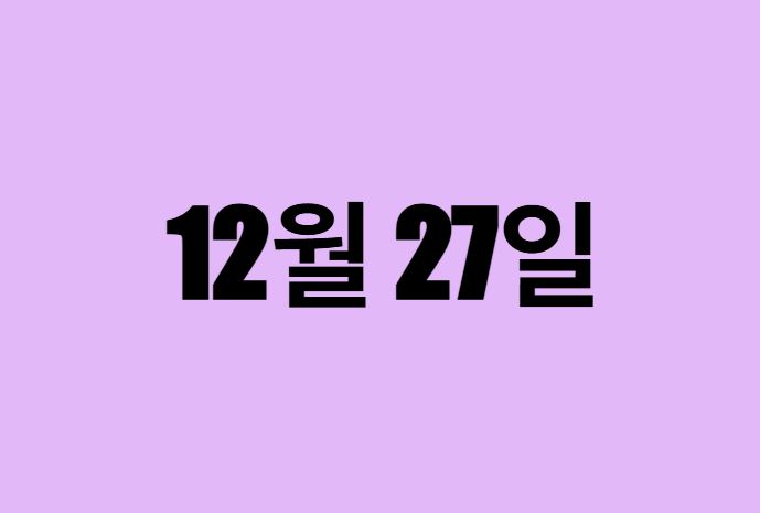 12월 27일 생일 탄생화, 탄생석, 별자리, 꽃말, 운세, 사주