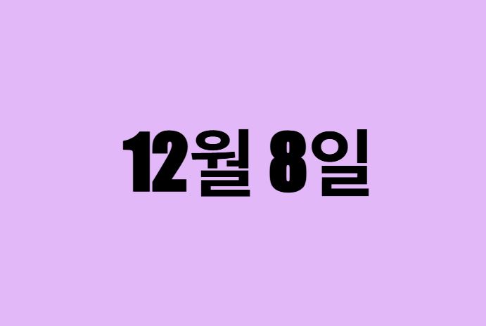12월 8일 생일 탄생화, 탄생석, 별자리, 꽃말, 운세, 사주